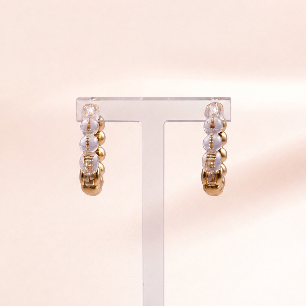 Aurelia Pearl Hoop Earrings