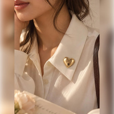 Puffy Heart Brooch