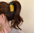 yellow Pineapple Acetate Hair Claw Clip