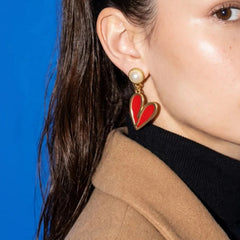 Gold Heart Earrings
