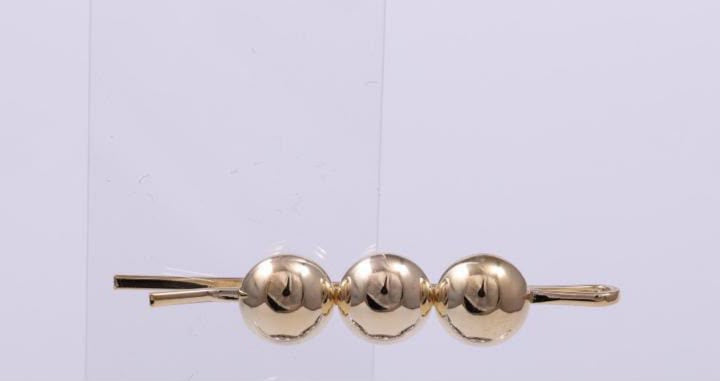 Triple Metallic Ball Hair Pin