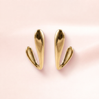 Sculptural Double Teardrop Ear Cuffs