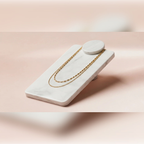 Gold Layered Bar & Ball Chain Necklace | Vybe Global Store - Image 3