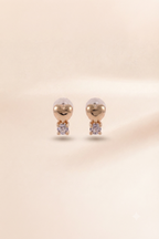 Heart Solitaire Stud Earrings