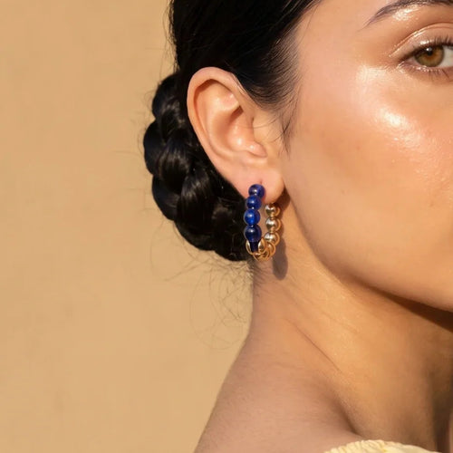 Sapphire Luxe  Hoops | Vybe Global Store