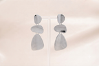 Organic Pebble Tier Drop Earrings