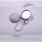 Embellished Floral Compact Mirror & Comb Bag Charm | Vybe Global Store - Image 5