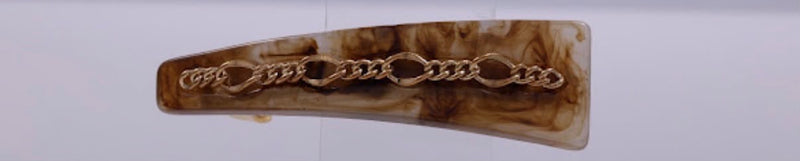 Marbled Acetate Chain Barrettes