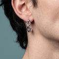 Silver Chunky Chain Hoop Earrings | Vybe Global Store