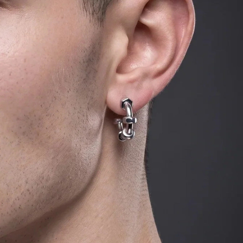Draped Chain Hoop Earrings | Vybe Global Store
