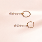 Graduated Pearl Hoop Earrings