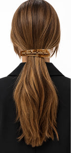 Marbled Acetate Chain Barrettes