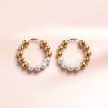 Aurelia Pearl Hoop Earrings