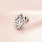 Baguette Crystal Fan Stud Earring