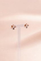 Pearl Blossom Flower Stud Earrings