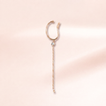 Solitaire Chain Drop Ear Cuff