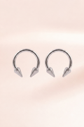 Spike Horseshoe Hoop Earrings