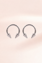 Spike Horseshoe Hoop Earrings