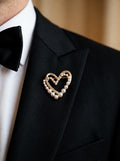 Heart Crystal Brooch