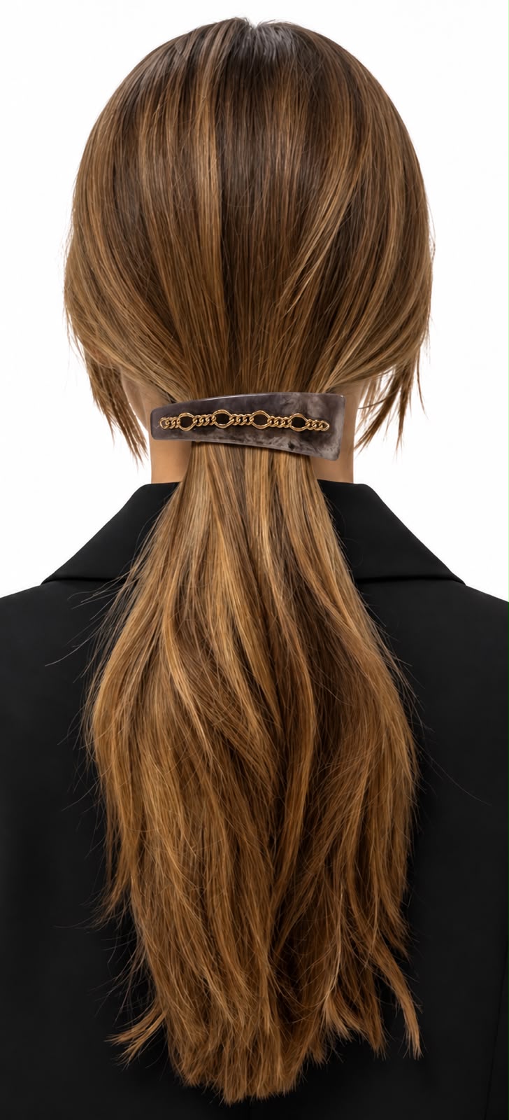 Marbled Acetate Chain Barrettes