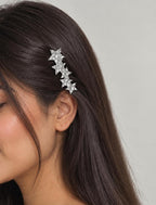 Hammered Star Row Hairpin