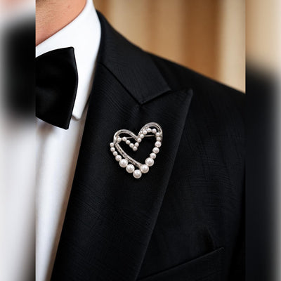 Heart Crystal Brooch