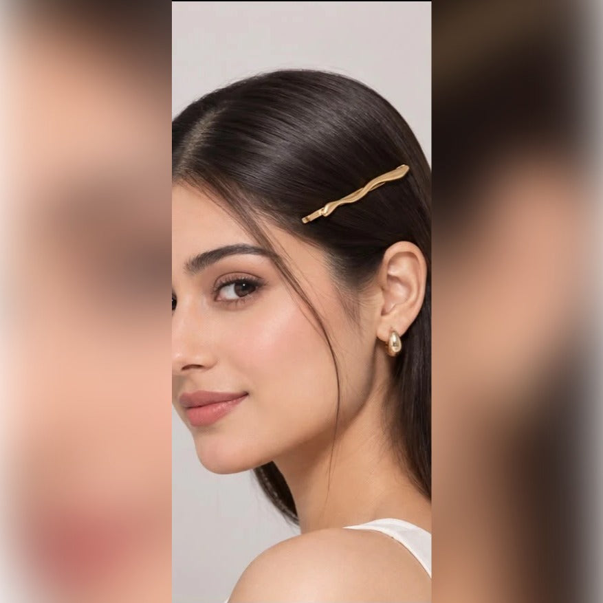 Wavy Metallic Hair Pin | Vybe Global Store