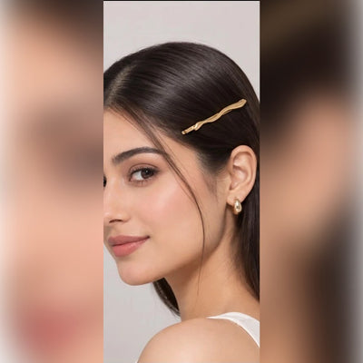 Wavy Metallic Hair Pin