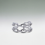 Pavé Chain Link Cuff Ring