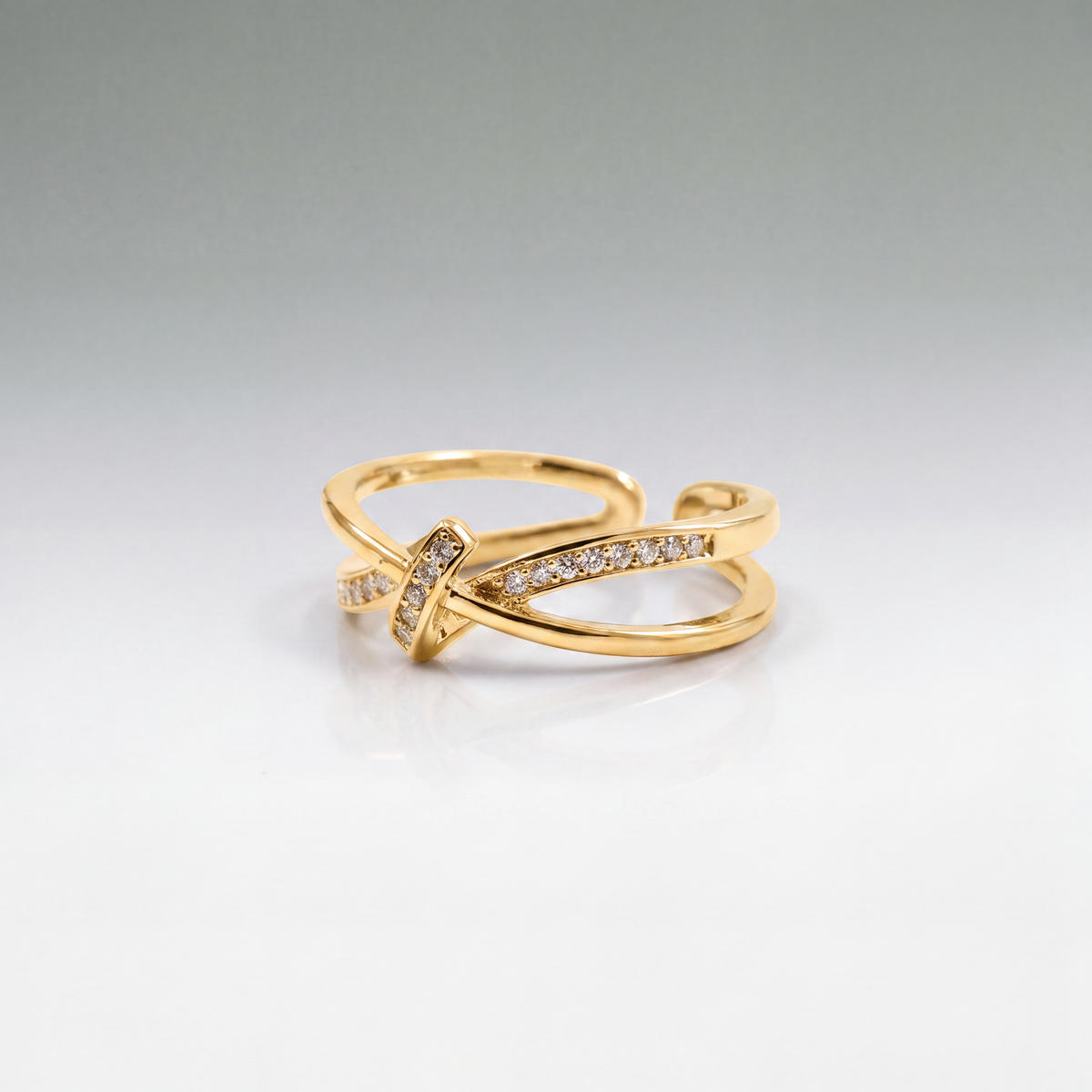 Interlocking Bar Statement Ring