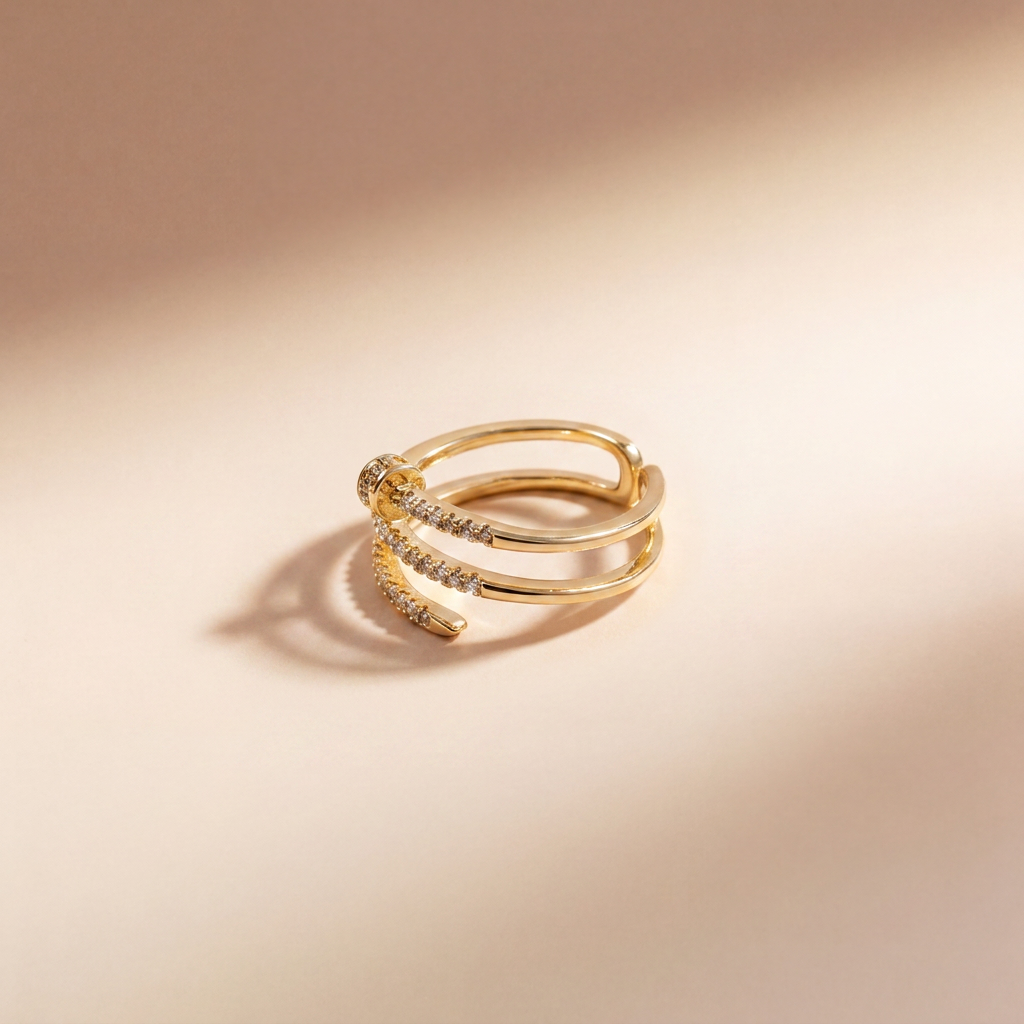 Pavé Nail Coil Wrap Ring