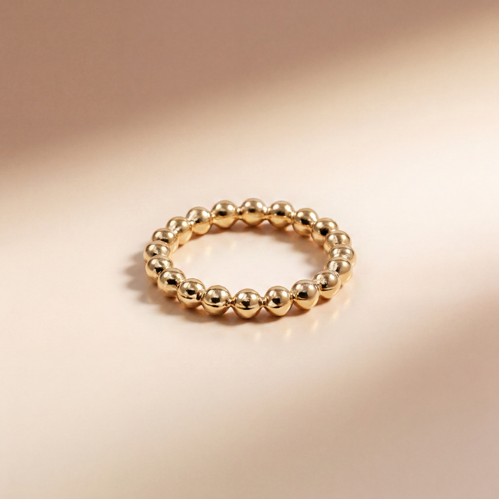 Beaded Ball Stacking Ring | Vybe Global Store - Image 3