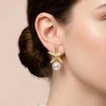 Starfish Pearl Stud Earrings | Vybe Global Store