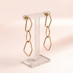 Geometric Link Drop Earrings