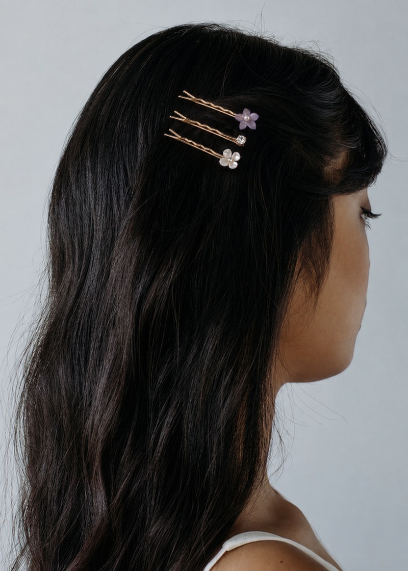 Jasmine Petal Hairpin Set