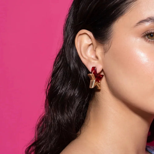 Ruby Élan Star Earrings | Vybe Global Store