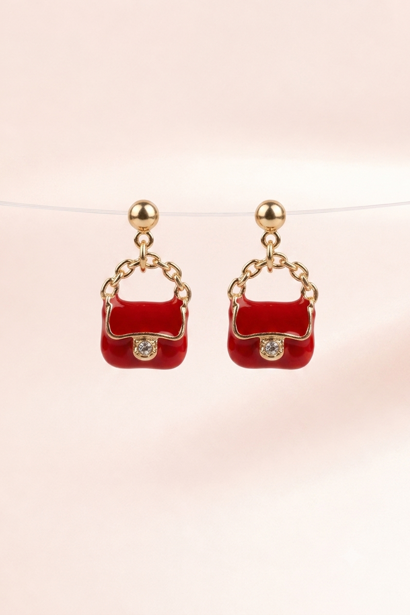 Mini Handbag Charm Earrings