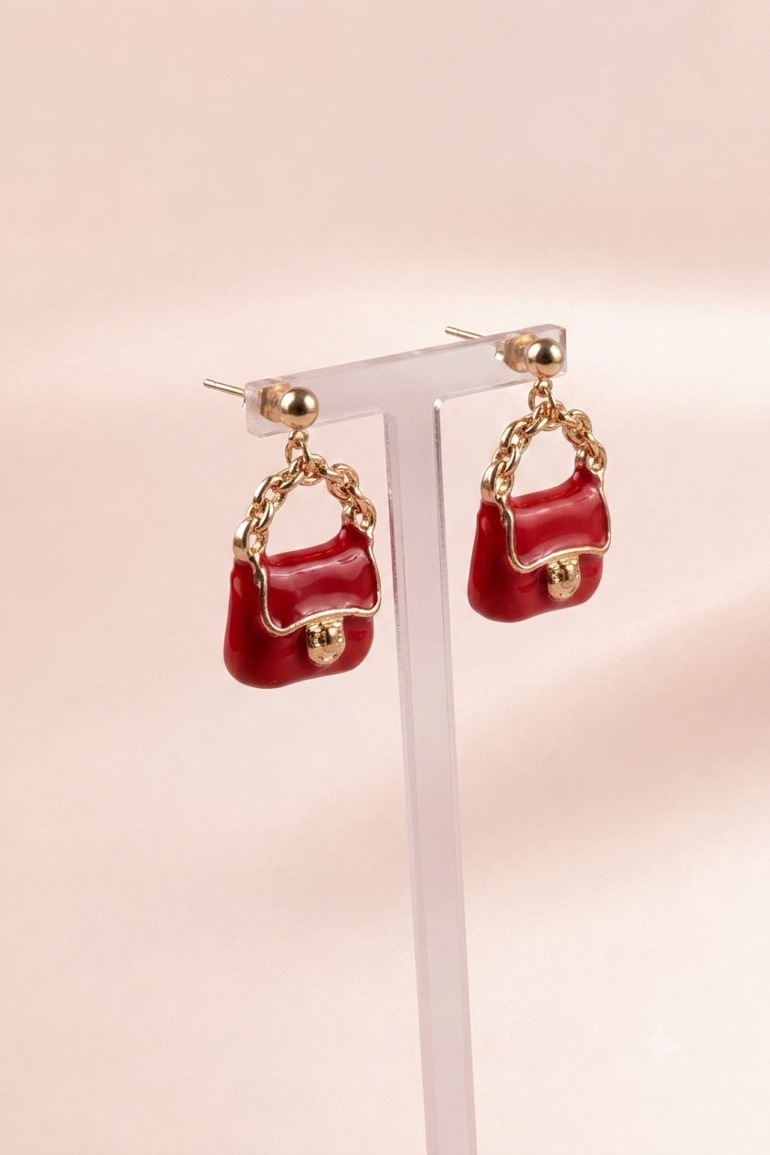Mini Handbag Charm Earrings