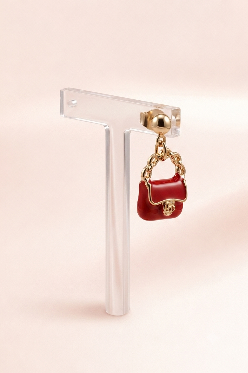 Mini Handbag Charm Earrings