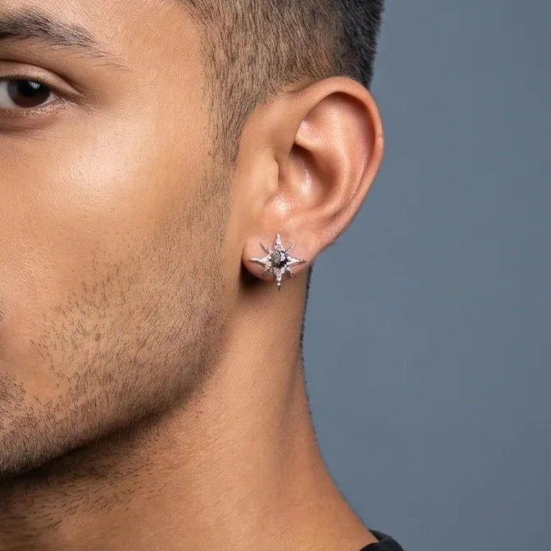 Midnight Compass Star Studs | Vybe Global Store