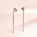 Sculptural Heart Fringe Earrings