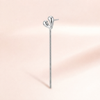Sculptural Heart Fringe Earrings