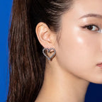 Silver Twisted Rope Heart Earrings | Vybe Global Store