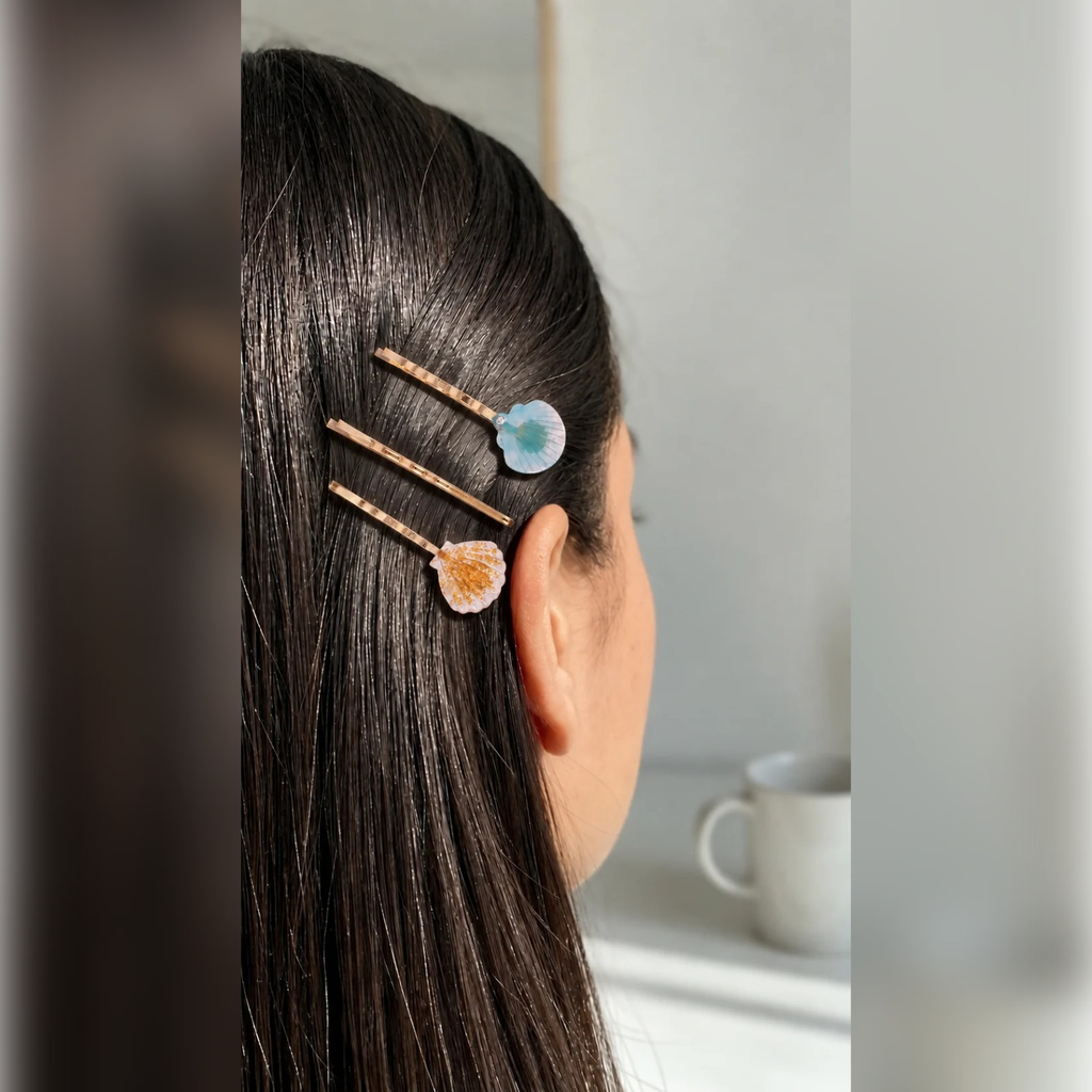 Marbella Shell Bobby Pin Set | Vybe Global Store