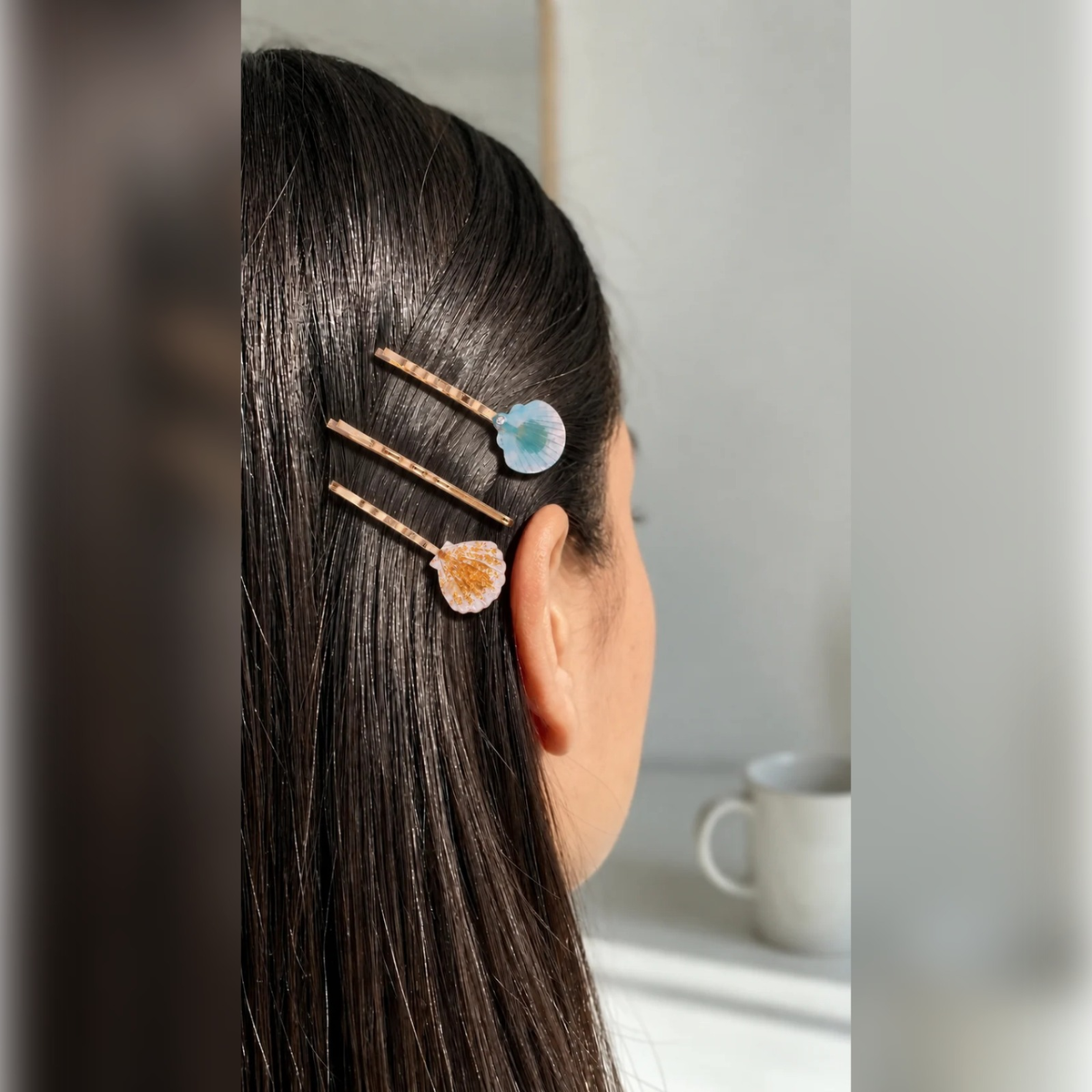 Marbella Shell Bobby Pin Set | Vybe Global Store