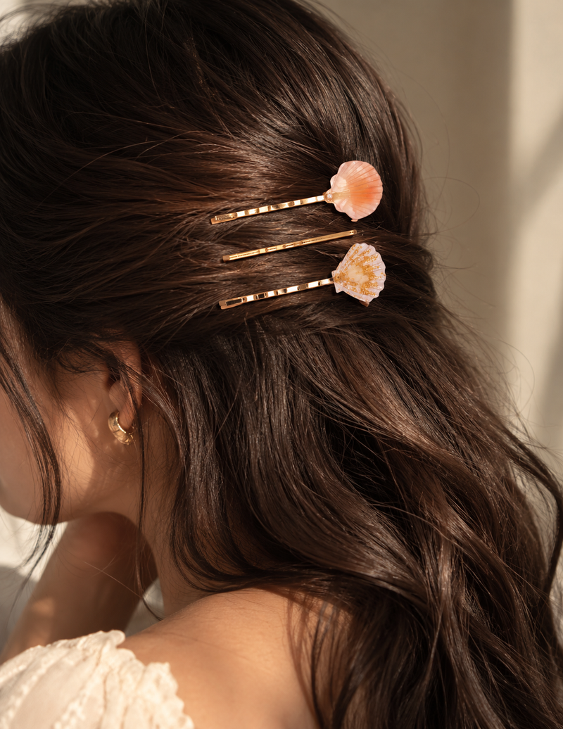 Coral Reef Shell Hairpin Set