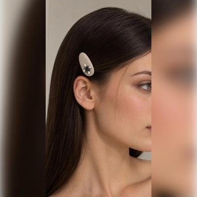 Pearl & Crystal Snap Clip