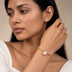 Rose Gold Pearl & CZ Choker