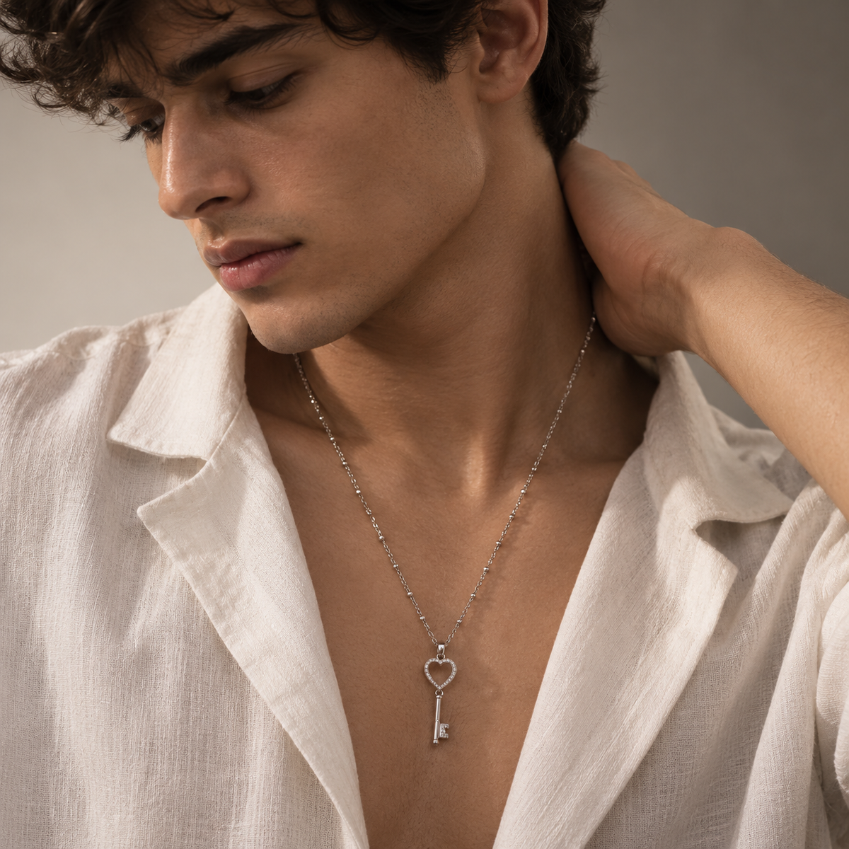 Heart & Key Pendant Necklace