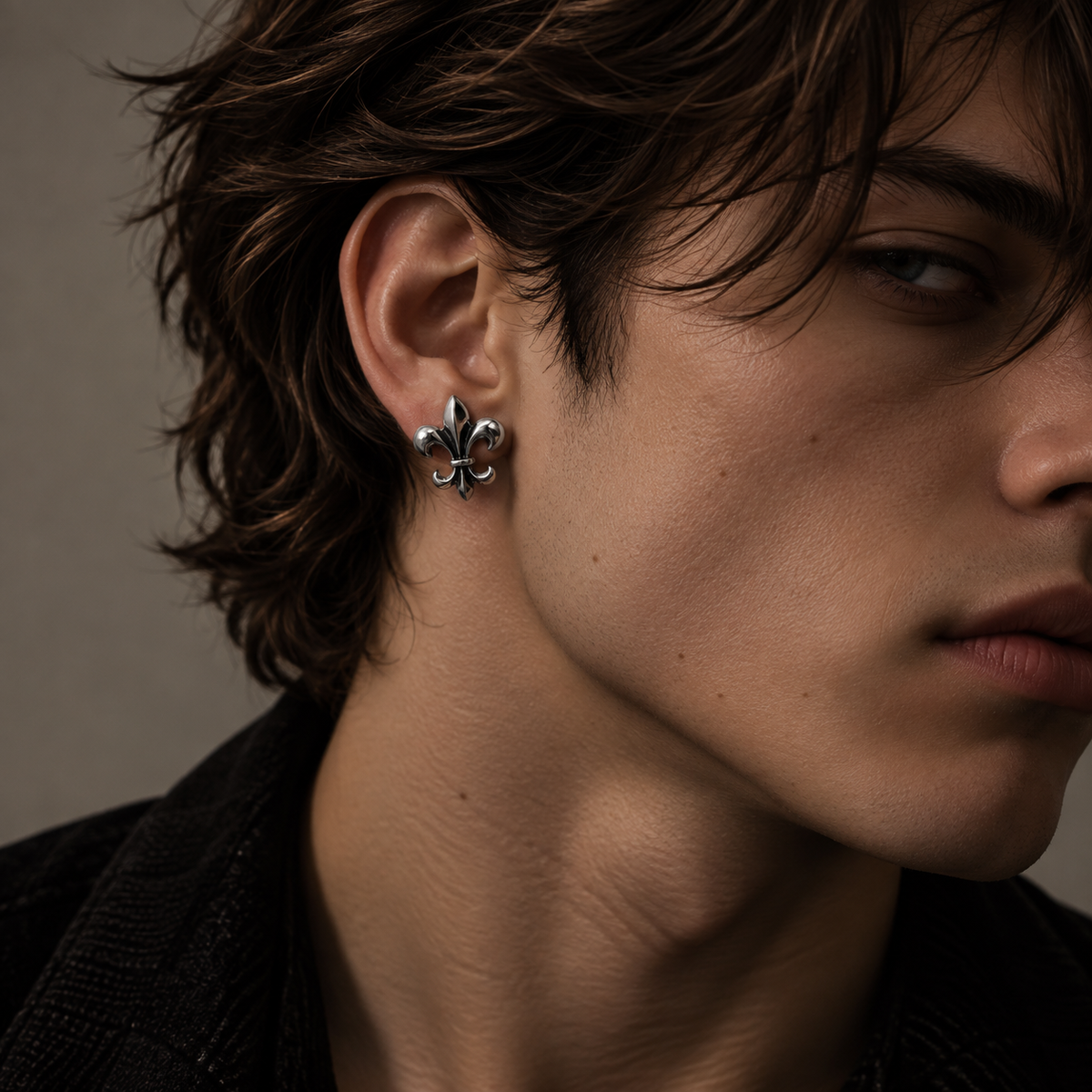 Fleur-de-Lis Enamel Studs